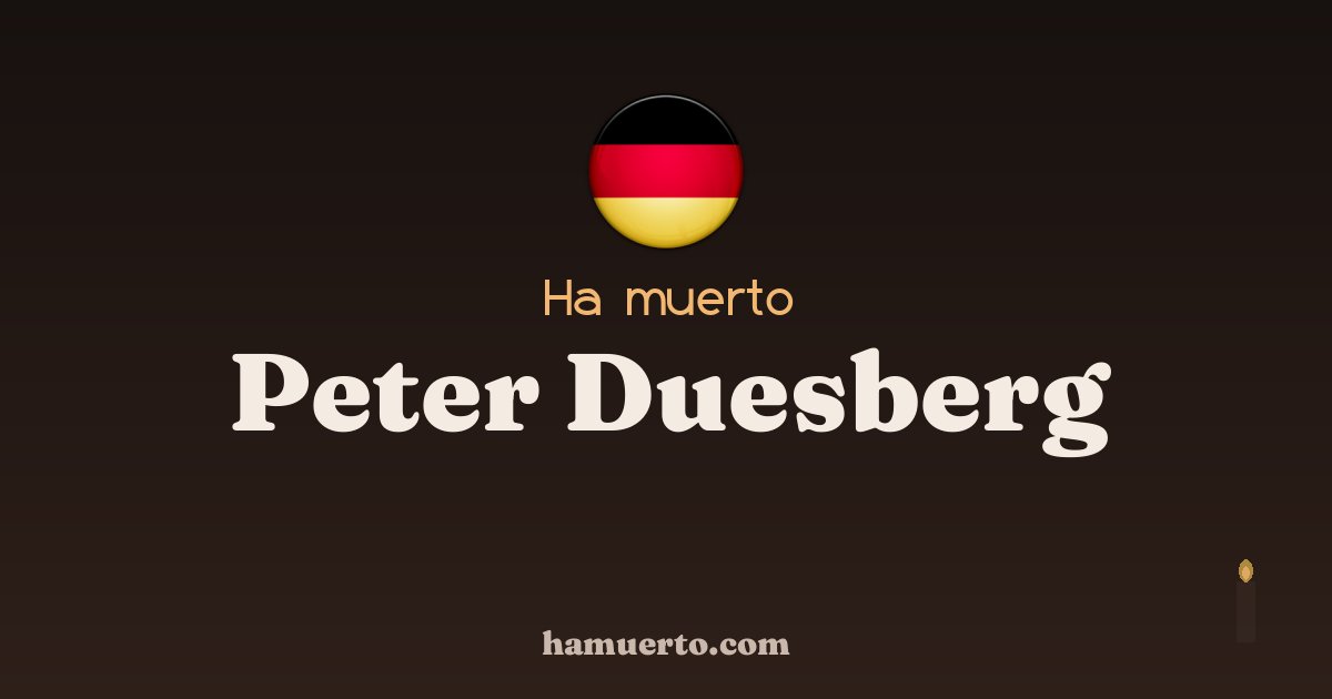 Ha muerto Peter Duesberg